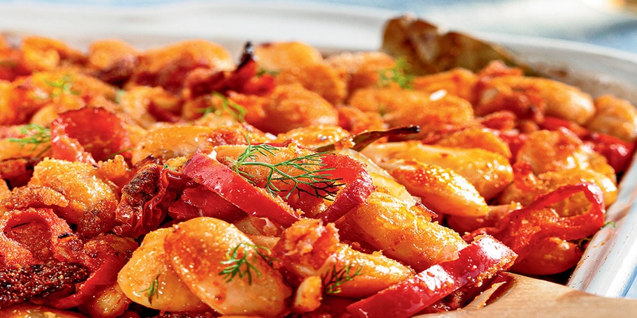 Γίγαντες στον φούρνο με φινόκιο και άνηθο