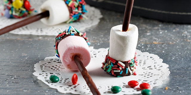 Marshmallows με σοκολάτα